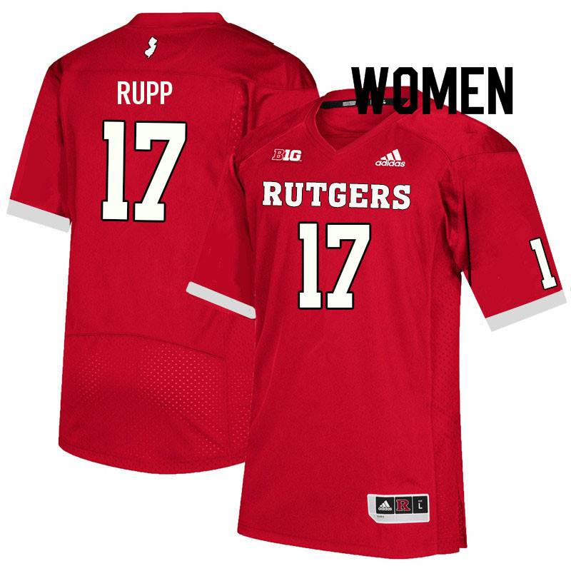 Women #17 Gavin Rupp Rutgers Scarlet Knights College Football Jerseys Sale-Scarlet - Click Image to Close